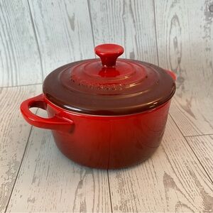 NEW Le Creuset Stoneware Mini Round Cocotte Cerise